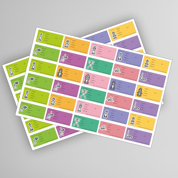 Book & Notebook Label Stickers – Pack of 30