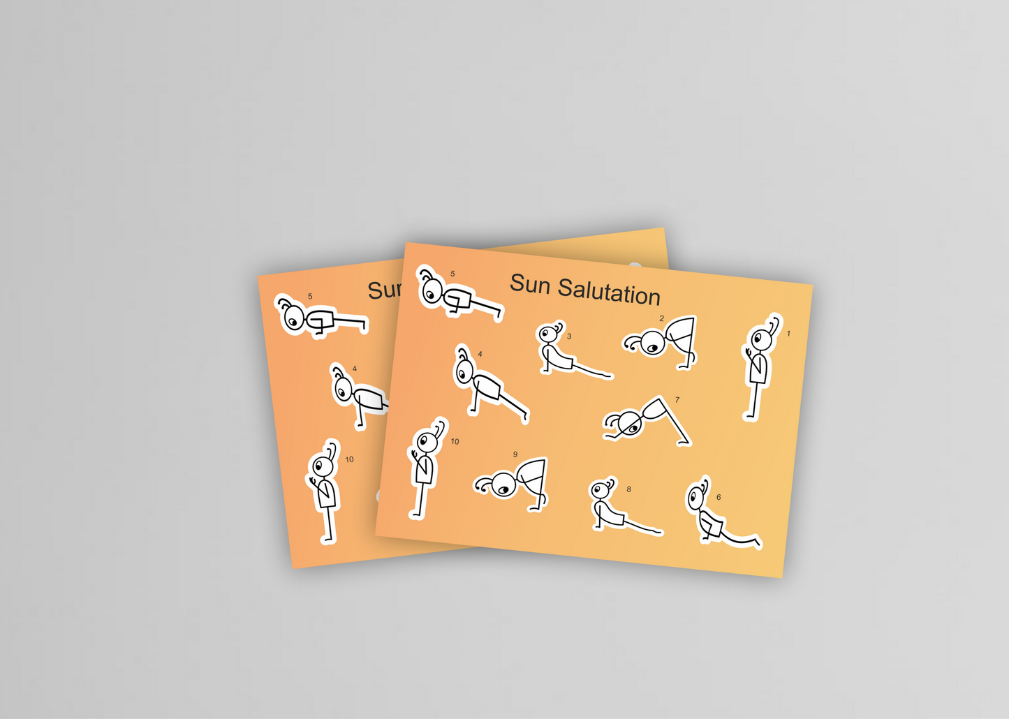 Sun Salutation Stickers Set of 2