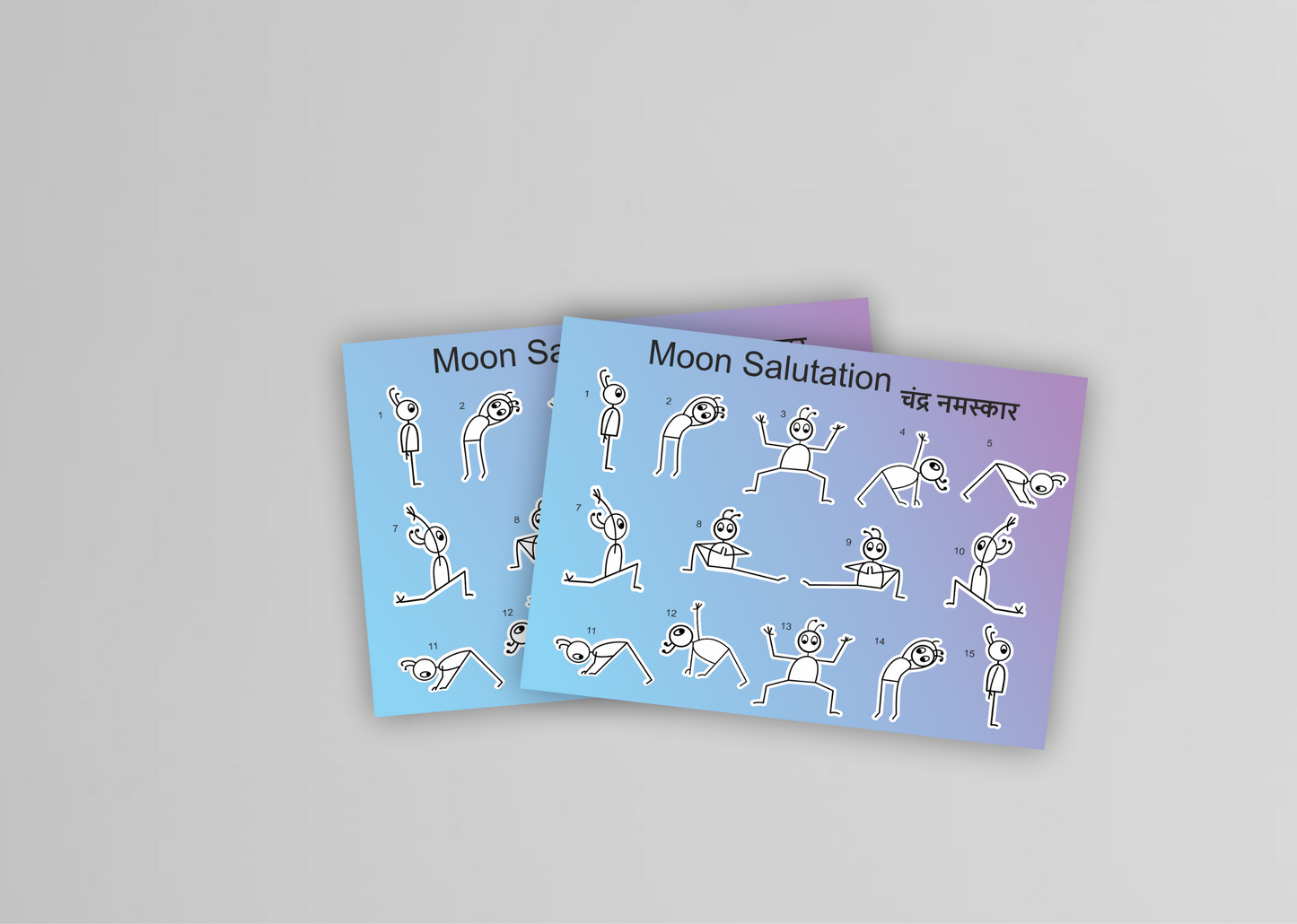 Moon Salutation Stickers Set of 2