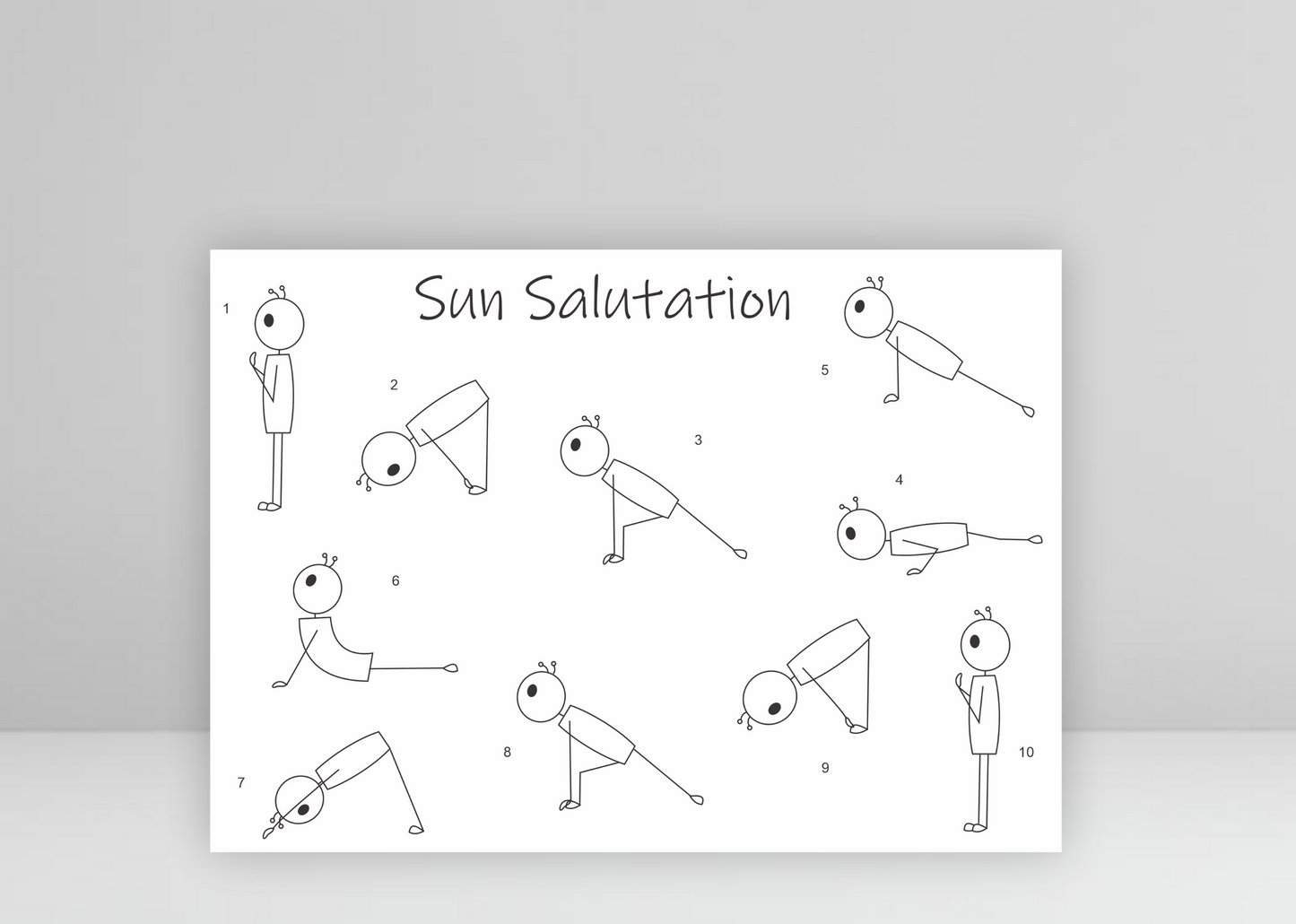 Sun Salutation Stickers Set of 2