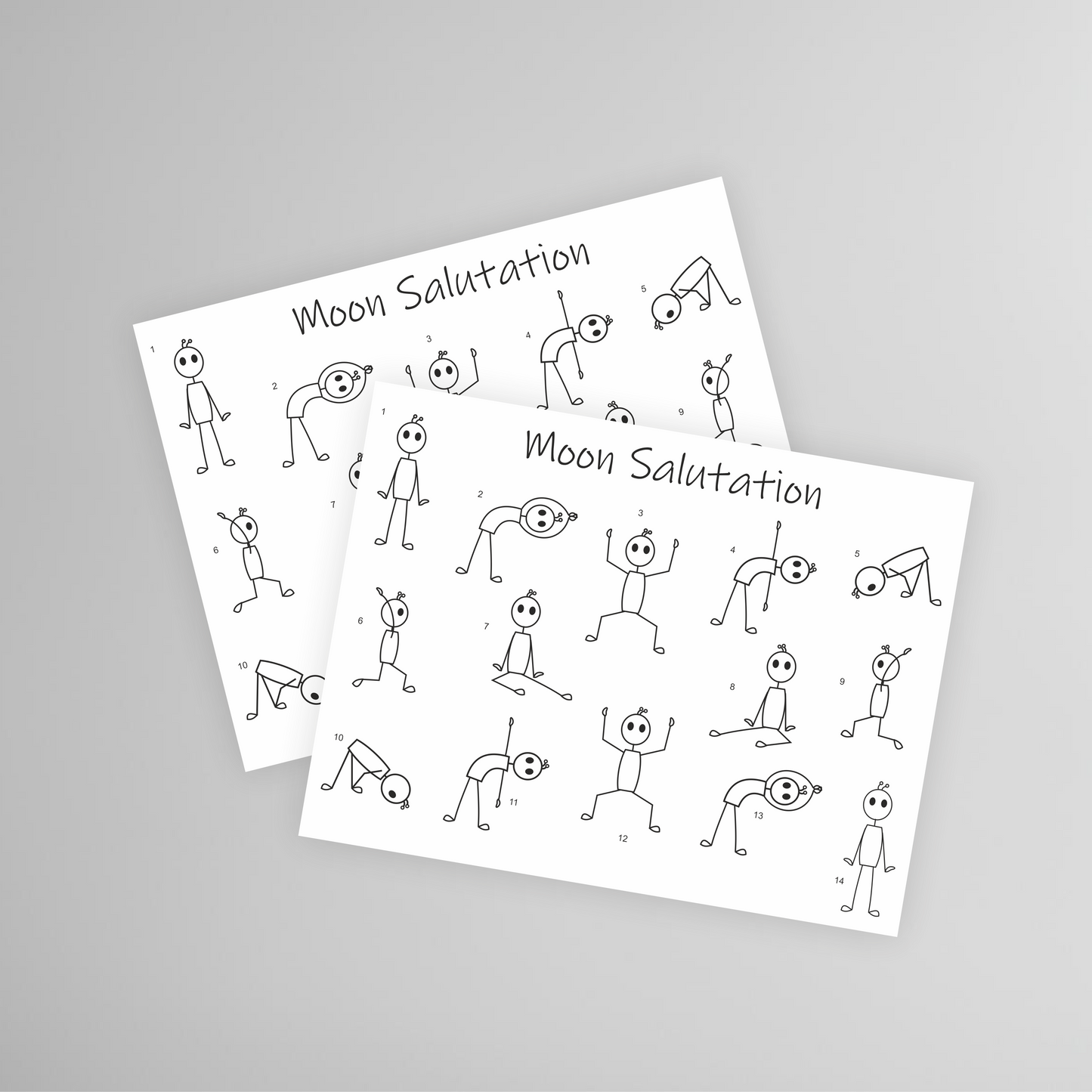 Moon Salutation Stickers Set of 2