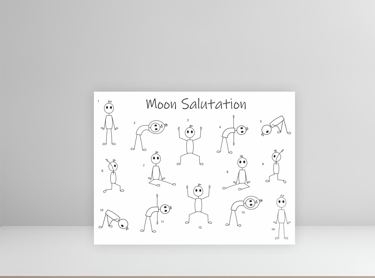 Moon Salutation Stickers Set of 2