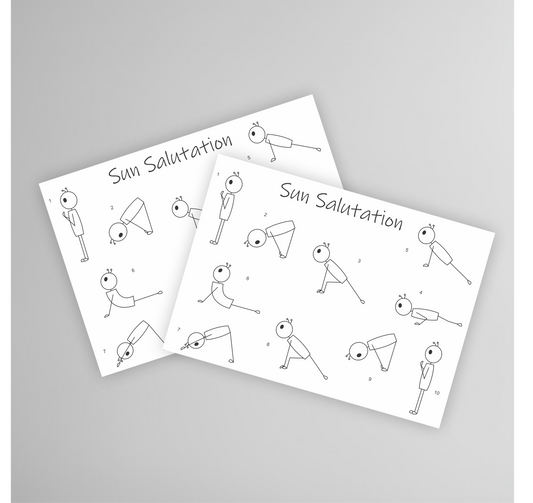 Sun Salutation Stickers Set of 2