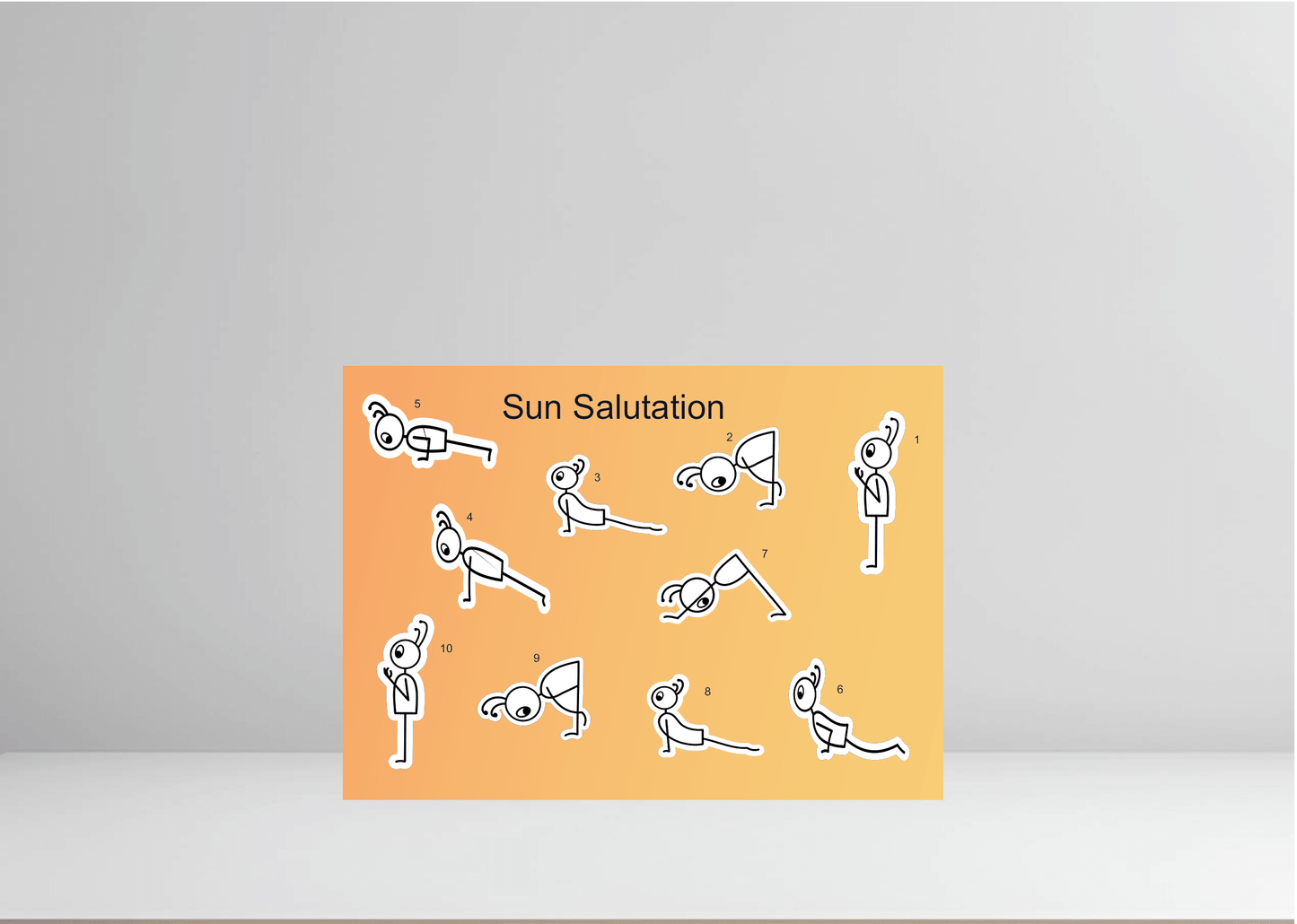 Sun Salutation Stickers Set of 2